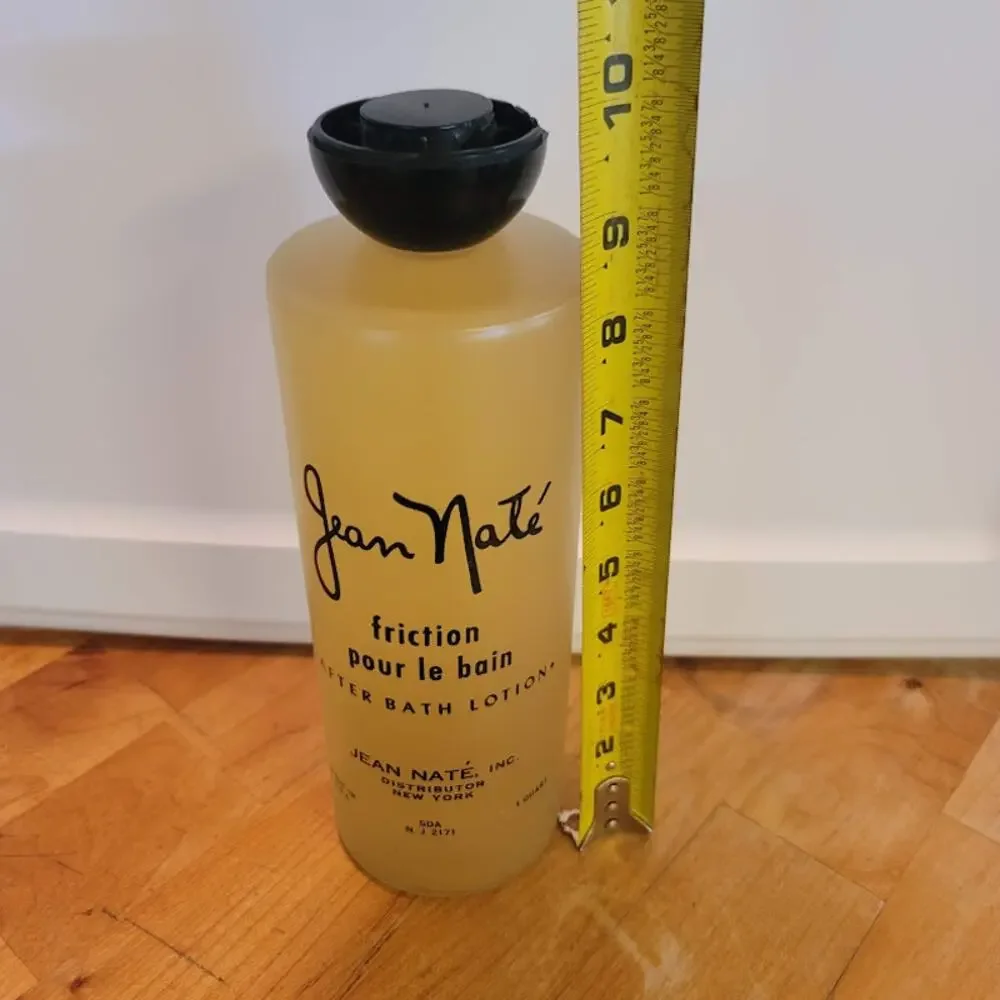 Jean Nate' 1 Quart glass bottle VINTAGE Friction pour le bain After Bath Lotion